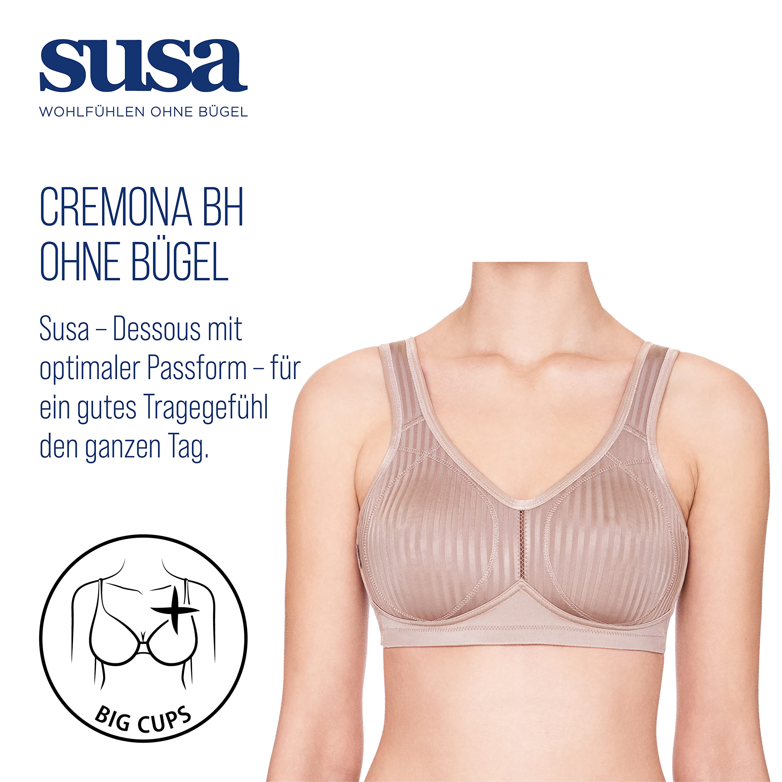 Wireless Comfort Bra for Women - Soft Support Non-Wired Bra 34-42 B-H Cup | Perfect for Yoga, Sleep & Everyday Wear
