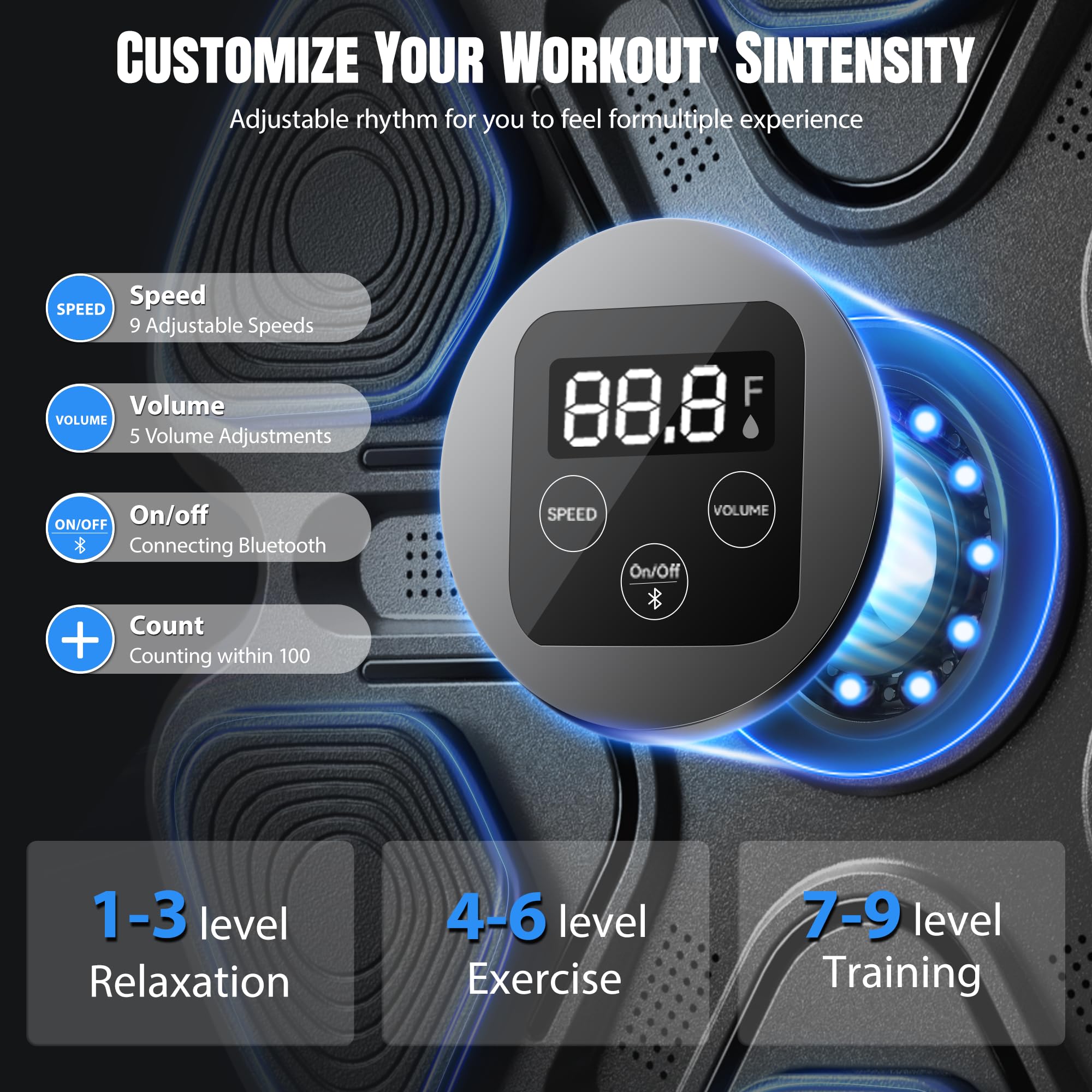 Smart Electronic Boxing Machine with Gloves - Wall Mounted Music Boxing Target for Adults - Home & Gym Training Equipment - Perfect for Fitness, Stress Relief & Boxing Practice