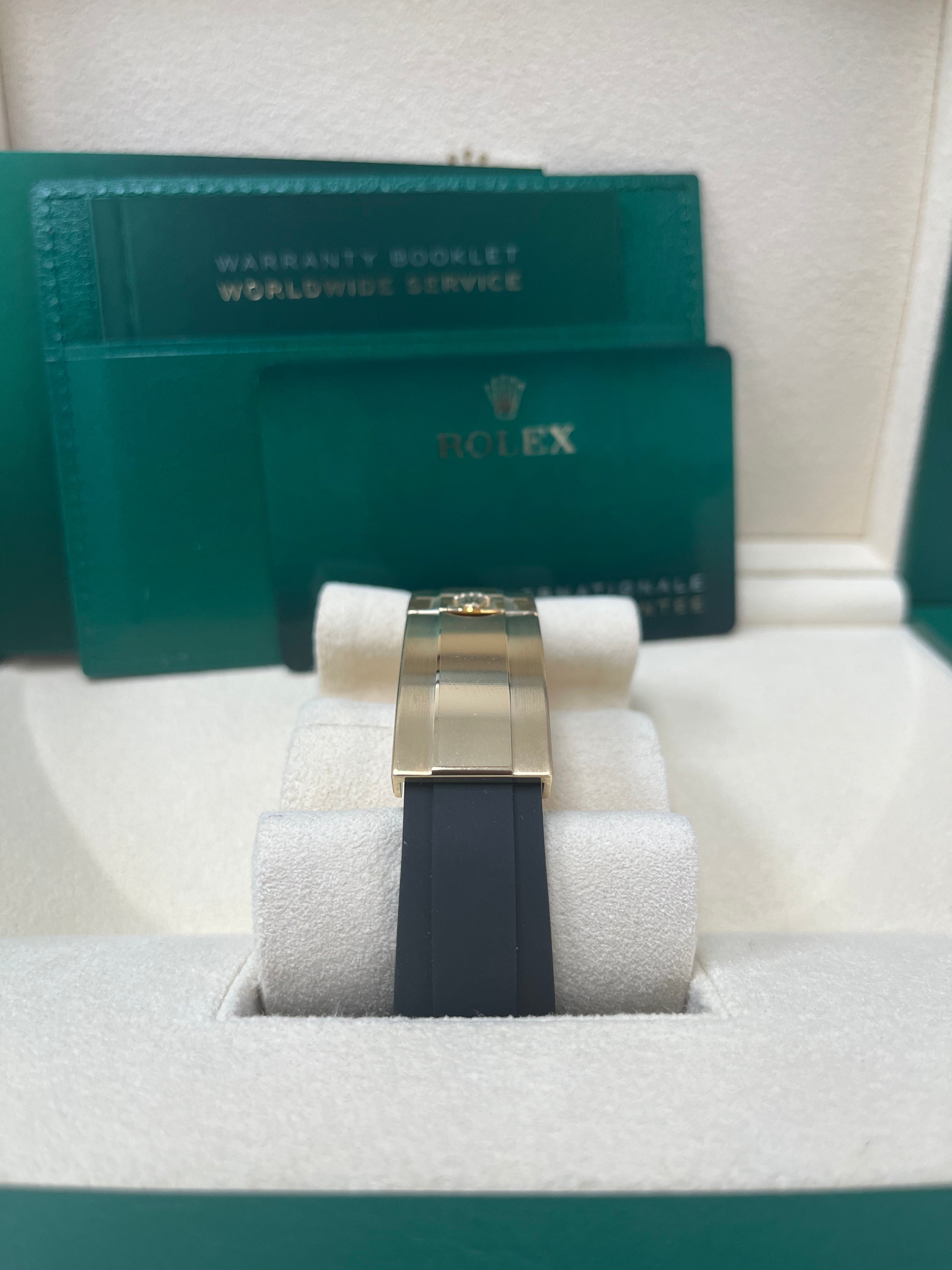 Rolex Yacht Master 42 Watch - 18K Yellow Gold, Black Dial, Oysterflex Strap (Ref.226658) | Luxury Men's Diving Watch for Sailing & Special Occasions