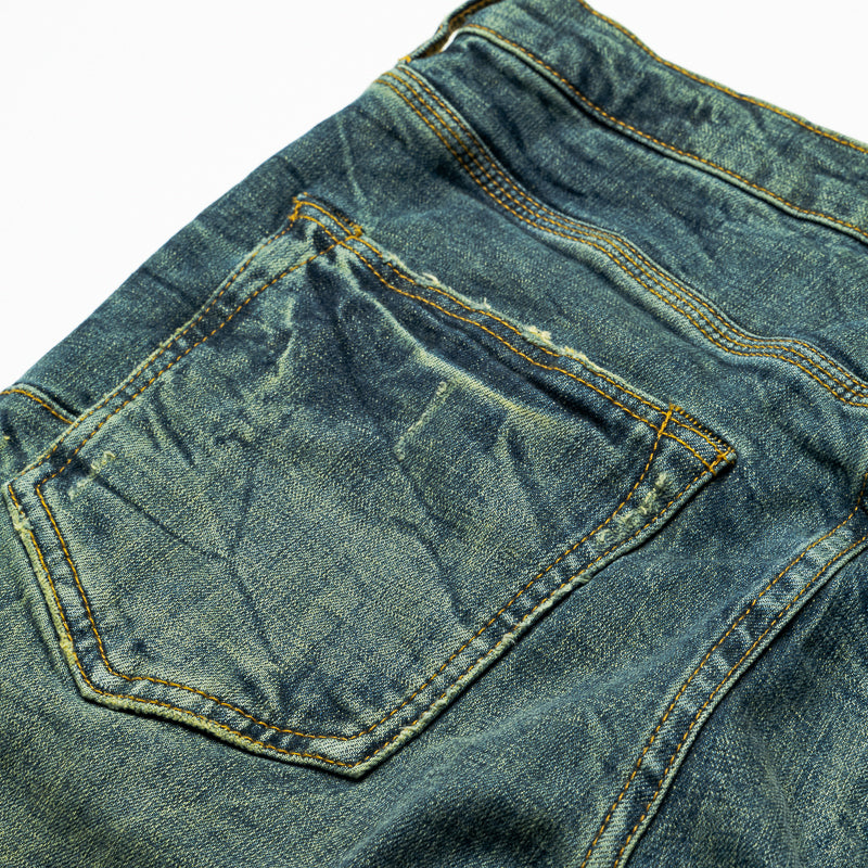 Purple Brand Dirty Patina Low Rise Skinny Jeans for Women - Dark Indigo Wash | Trendy Stretch Denim Pants for Casual Outfits & Night Out