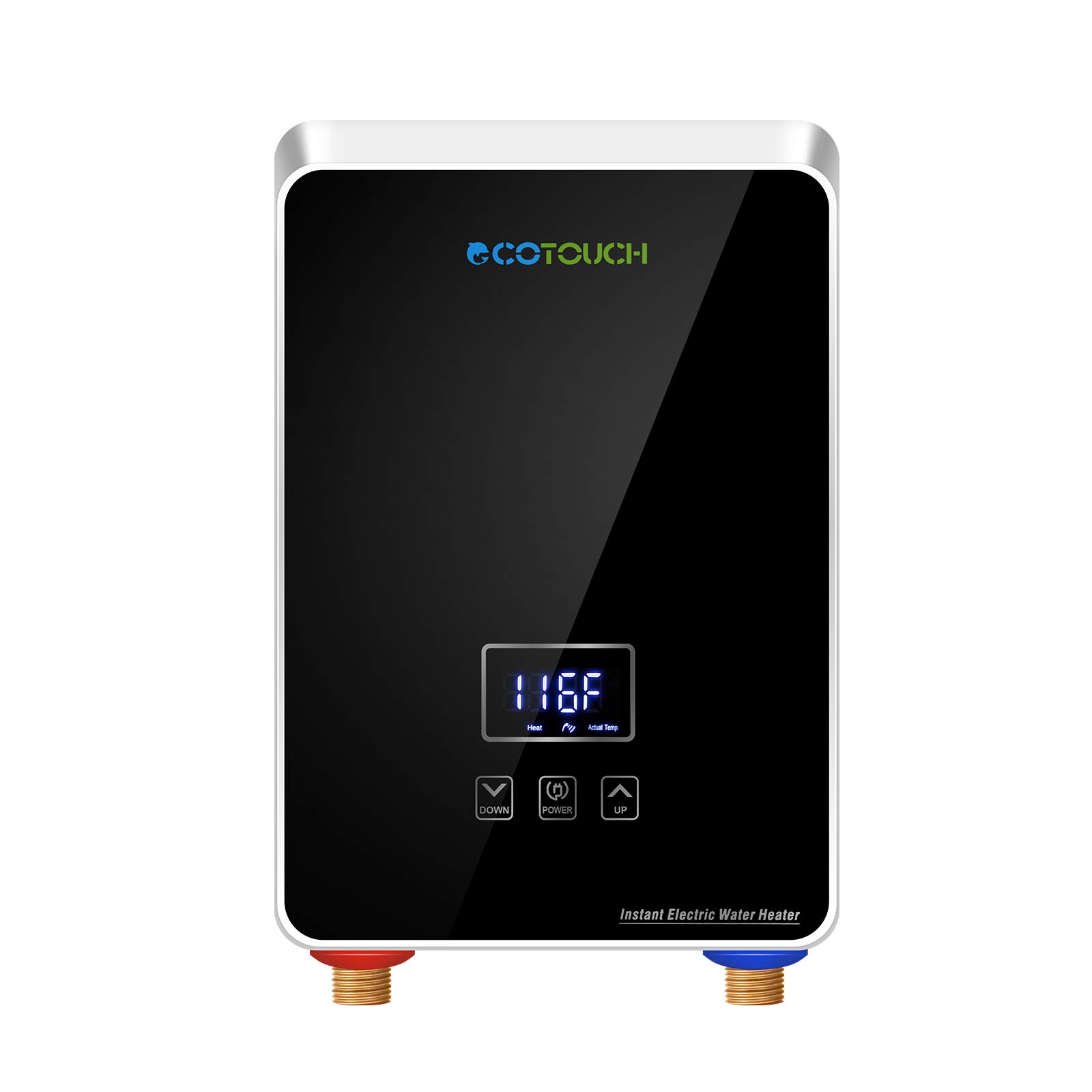 240V Electric Tankless Water Heater - 5.5kW On Demand Hot Water System with Digital Display & Overheating Protection (Black) - Perfect for Small Homes, Apartments, and RVs