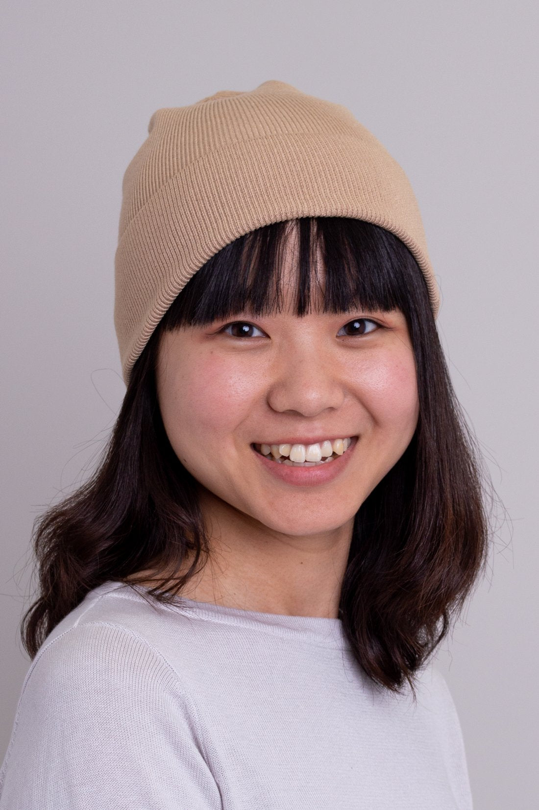 Soft Bamboo Cotton Knit Beanie for Women & Men - Warm Winter Hat in Beige - Cozy & Breathable for Outdoor Activities, Skiing, and Casual Wear