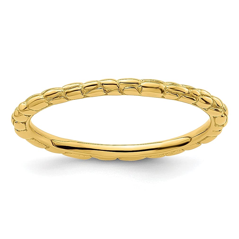 925 Silver Gold Plated Twisted Stackable Ring for Women - Perfect Gift & Everyday Wear