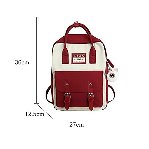 GGOOB Cute Kawaii Aesthetic Backpack for School - Pink | Stylish Laptop Bag for Women & Girls | Perfect for College, Travel & Everyday Use