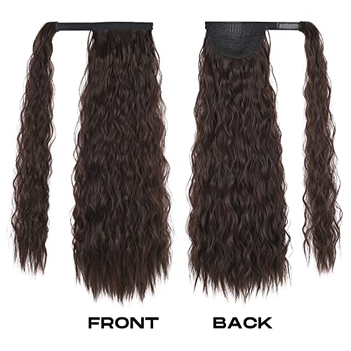 Wavy Clip-in Ponytail Hair Extension - Natural Looking Synthetic Hairpiece for Volume & Length - Perfect for Parties, Weddings & Everyday Styling