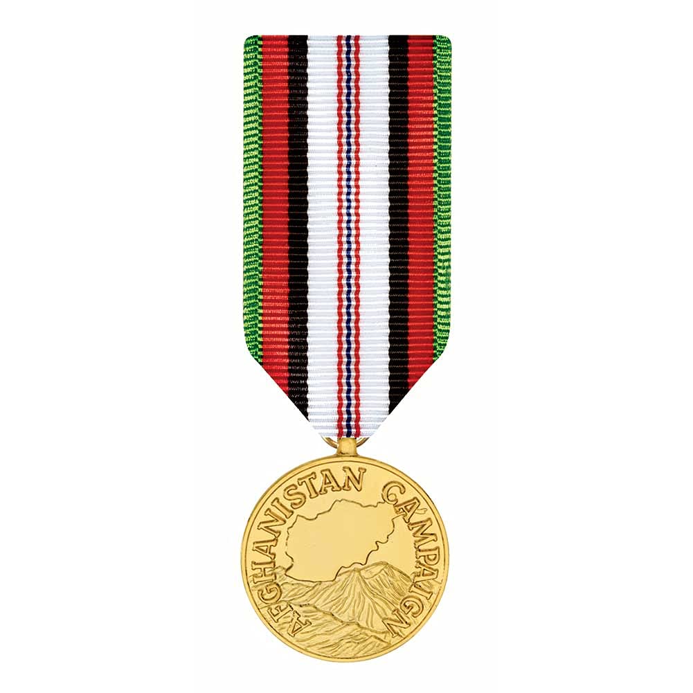 Authentic Afghanistan Campaign Miniature Medal - Anodized Finish | MEDALS OF AMERICA Since 1976 | Perfect for Military Collectors, Display Cases & Veteran Gifts
