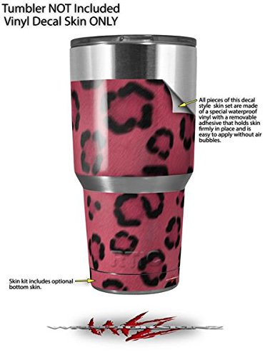 RTIC 30oz Tumbler Skin Wrap Compatible with Original 2017 & Older Models - Leopard Pink Design (Tumbler Not Included) | Perfect for Customizing Cups, Gifts, and Outdoor Adventures