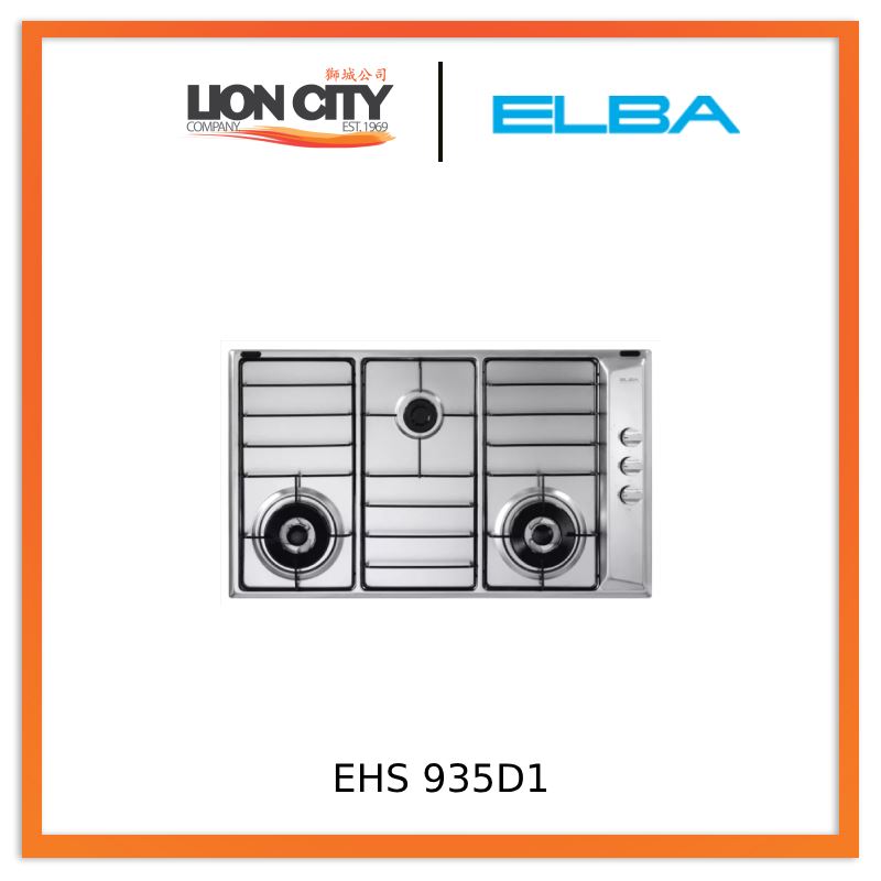 Elba EHS 935D1 SB 90cm Built-In Stainless Steel Gas Hob with 4 Burners - EHS935D1 SB - Perfect for Modern Kitchens & Professional Cooking