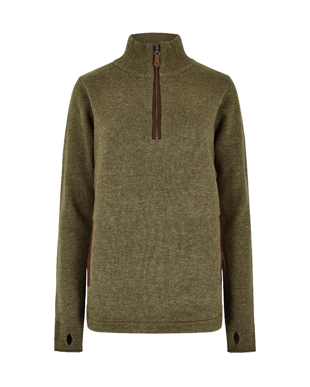 Dubarry Morrisey Zip Neck Sweater for Men - Warm Winter Pullover with Half-Zip Design - Cozy Casual & Outdoor Wear for Hiking, Travel & Everyday Use