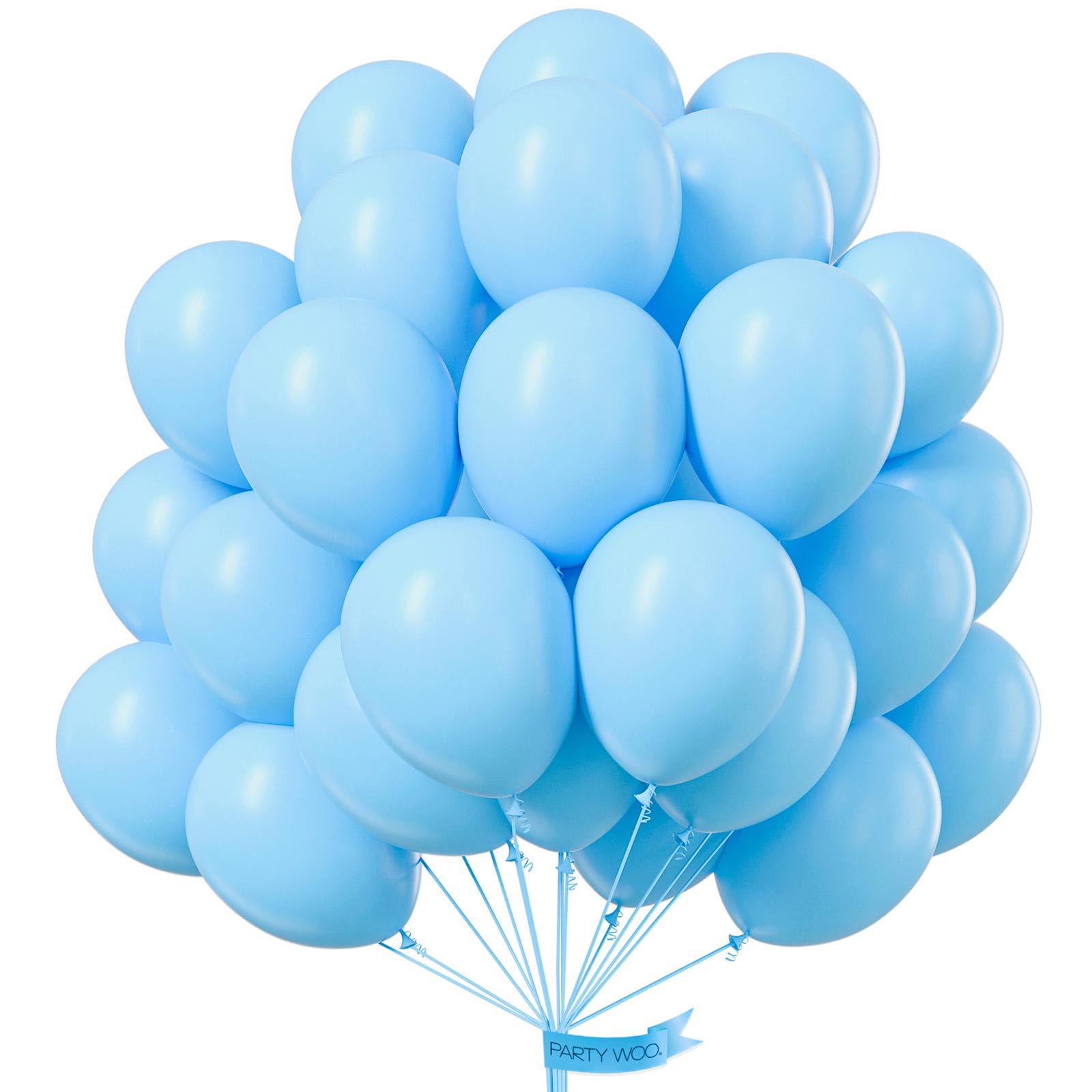 50 Pack 12 Inch Matte Light Blue Balloons for Party Decorations - Perfect for Balloon Garlands, Arches, Birthday Parties & Baby Showers | Premium Latex Balloons for Indoor/Outdoor Events & Photo Backdrops