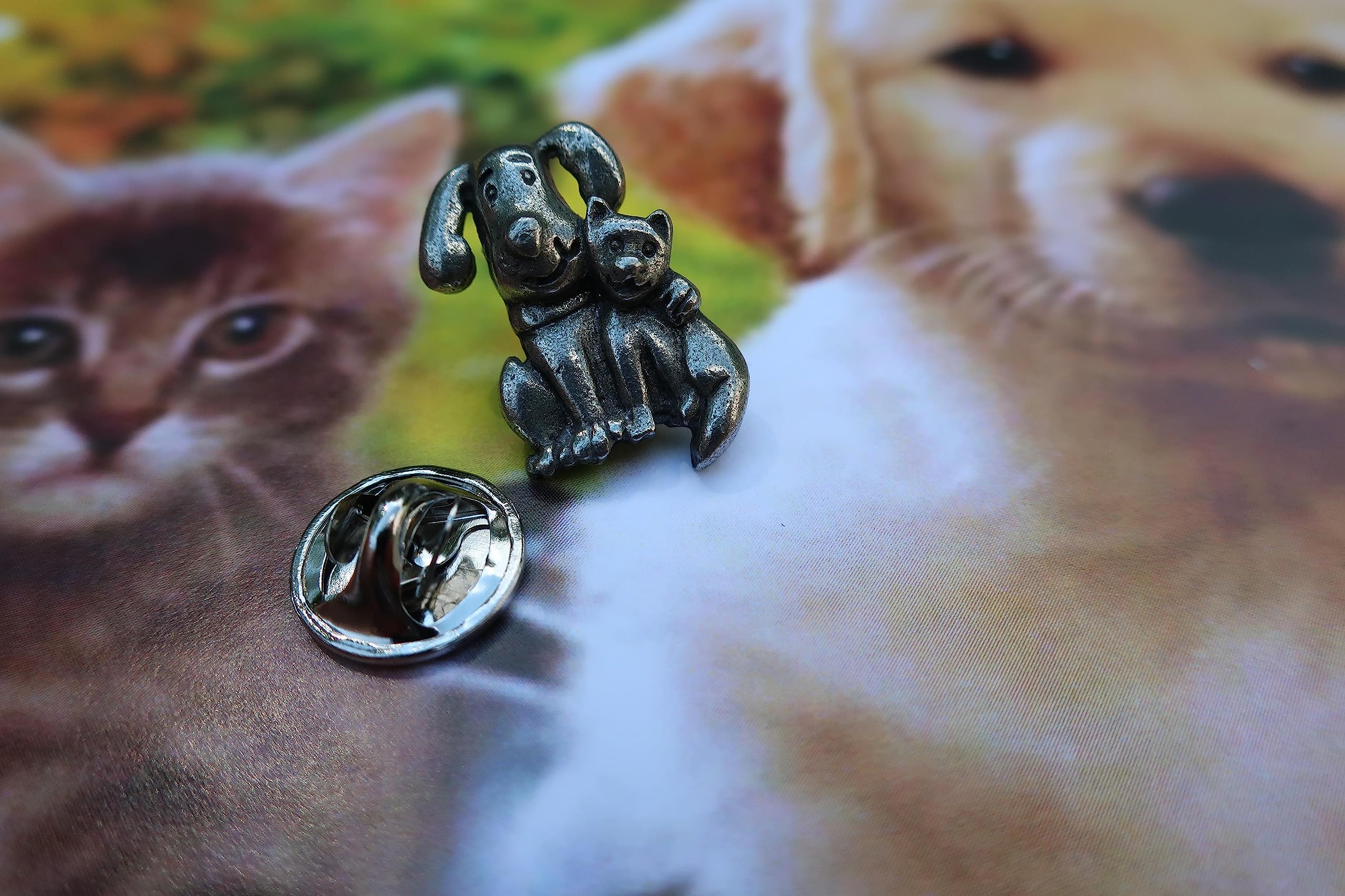Jim Clift Design Dog and Cat Lapel Pin - Stylish Animal Enamel Pins for Pet Lovers, Perfect for Jackets, Bags & Gifts