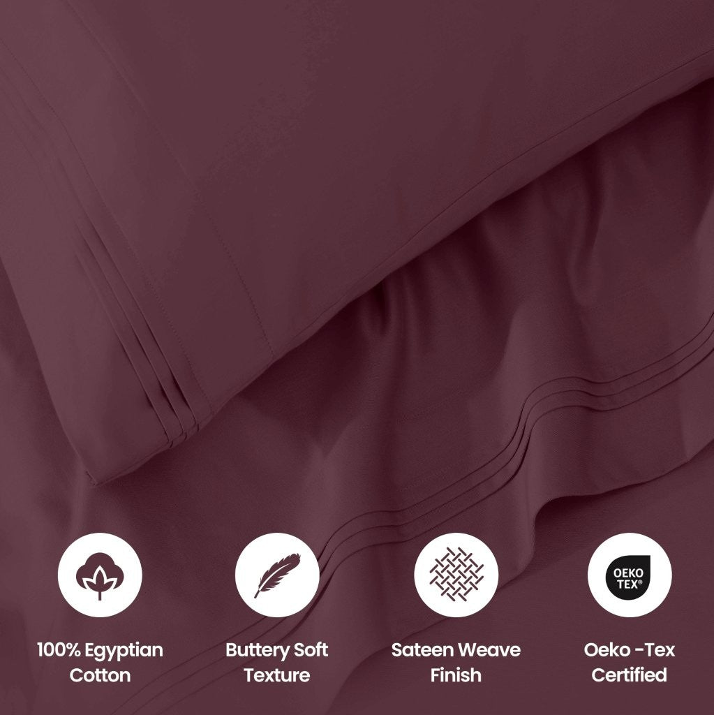 Premium 1000 Thread Count Egyptian Cotton Sheet Set - Eco-Friendly, Breathable & Hypoallergenic - Perfect for Luxury Bedrooms & Hot Sleepers