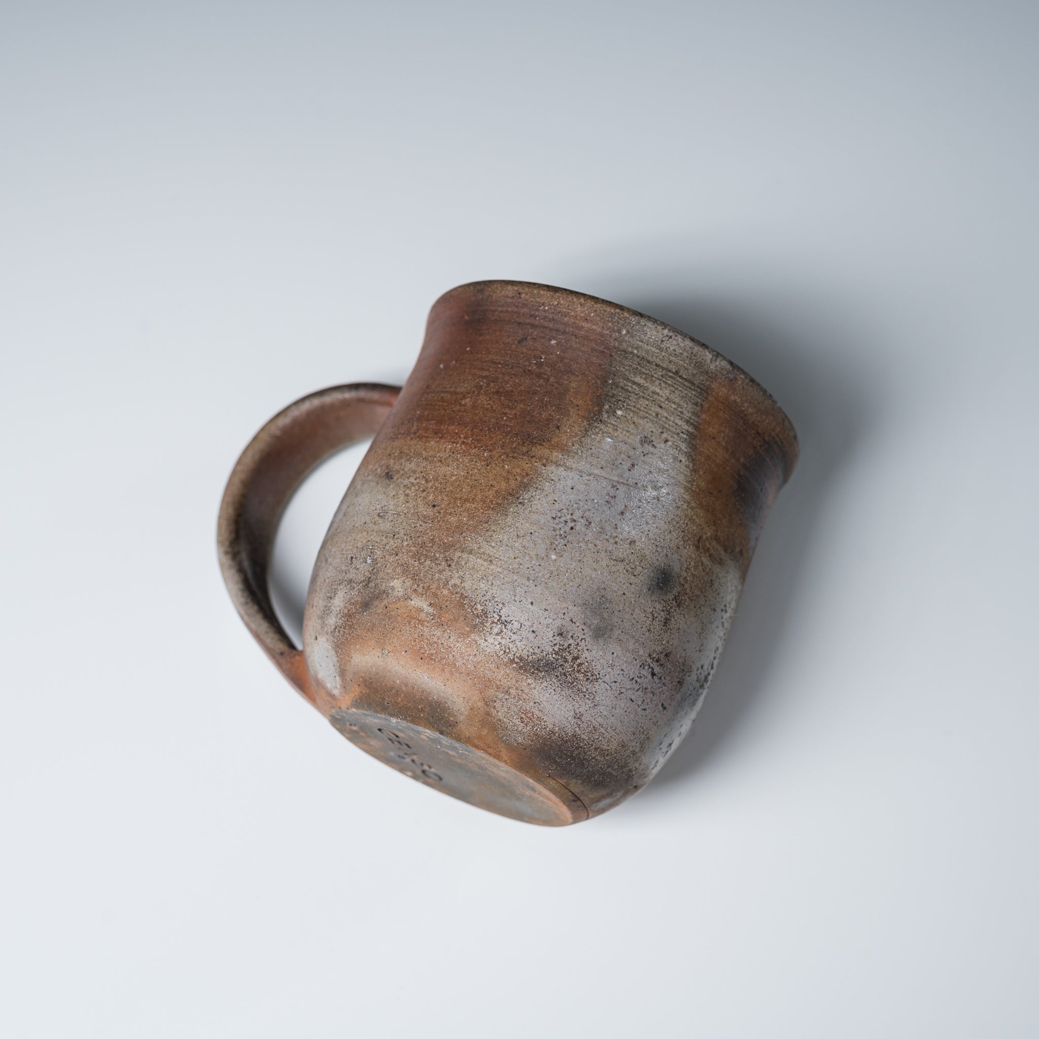 Bizen Pottery Regular Mug Cup - Handcrafted Japanese Ceramic Coffee Cup for Home & Office Use - Traditional Sangiri Design - Perfect for Tea, Coffee, or Hot Chocolate