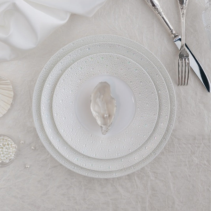 Bernardaud Ecume Fine Porcelain Dinner Plate - Elegant White Dinnerware for Formal Dining & Special Occasions