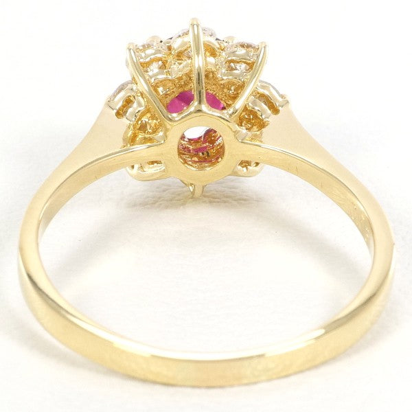 18K Yellow Gold Ruby and Diamond Ring - 0.53ct Natural Ruby with Diamond Accents | Elegant Jewelry for Engagement, Anniversary & Special Occasions