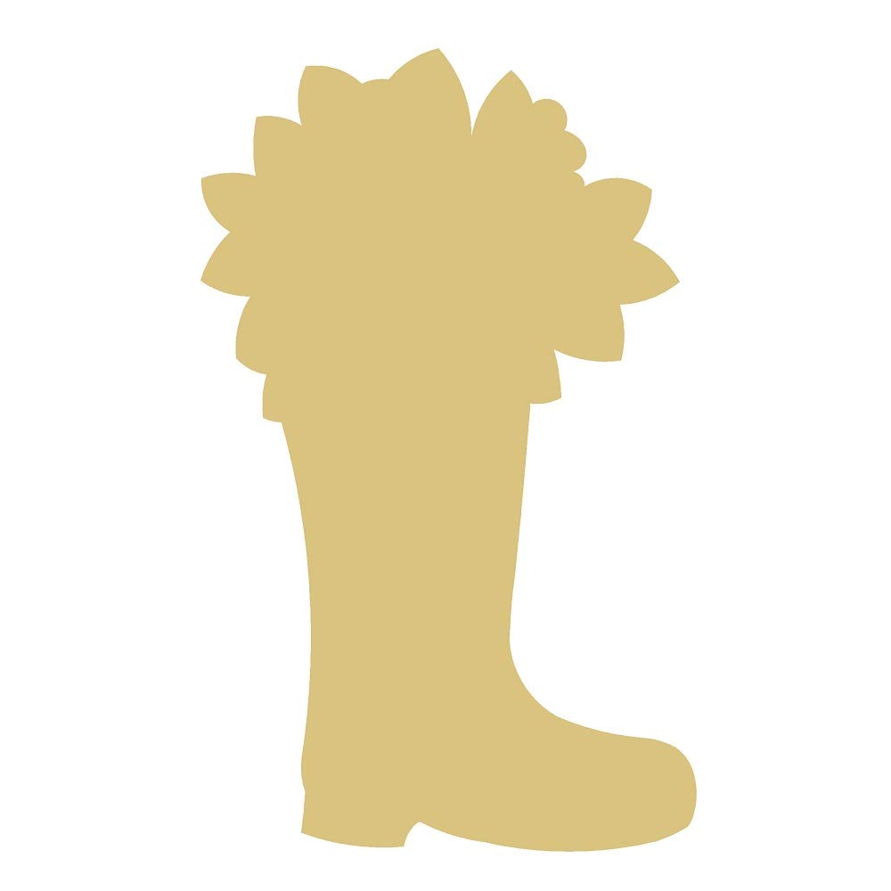 Stylish Unfinished Wood Rain Boots Cutout - 18