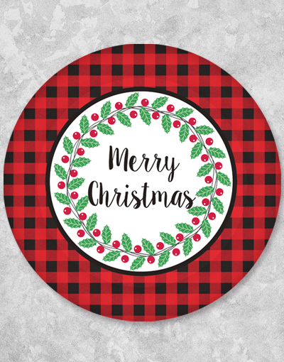 Buffalo Plaid Christmas Dessert Plates - Set of 18 - Festive Holiday Party Dinnerware for Xmas Desserts, Cookies & Treats - Perfect for Christmas Parties, Family Gatherings & Holiday Celebrations