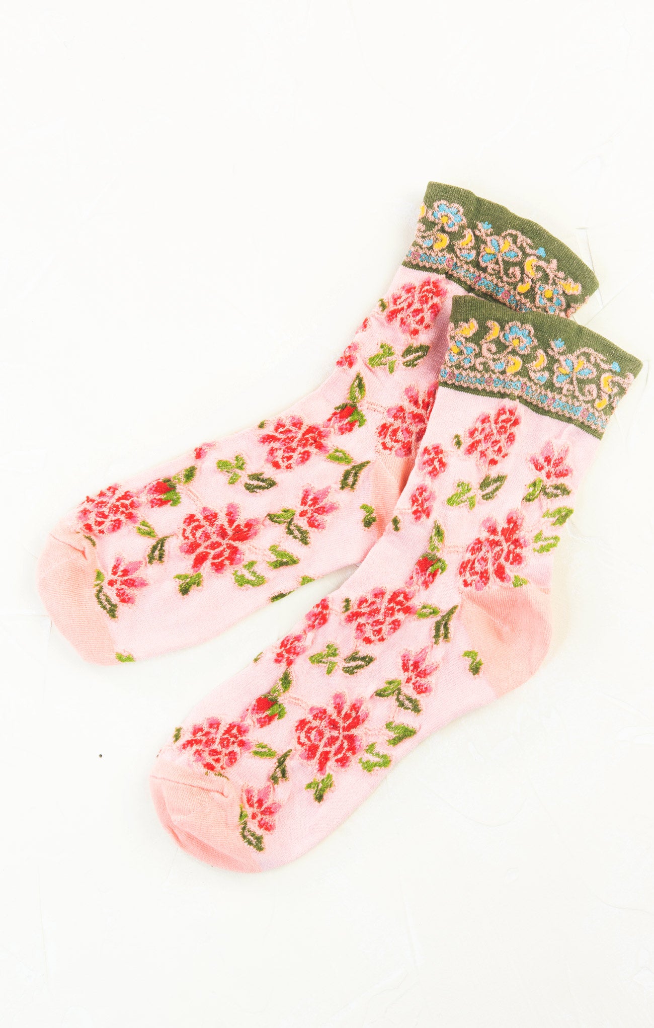 Spring Garden Sock Collection for Women - Floral Pattern Comfortable Cotton Ankle Socks - Perfect for Outdoor Activities, Yoga, and Daily Wear