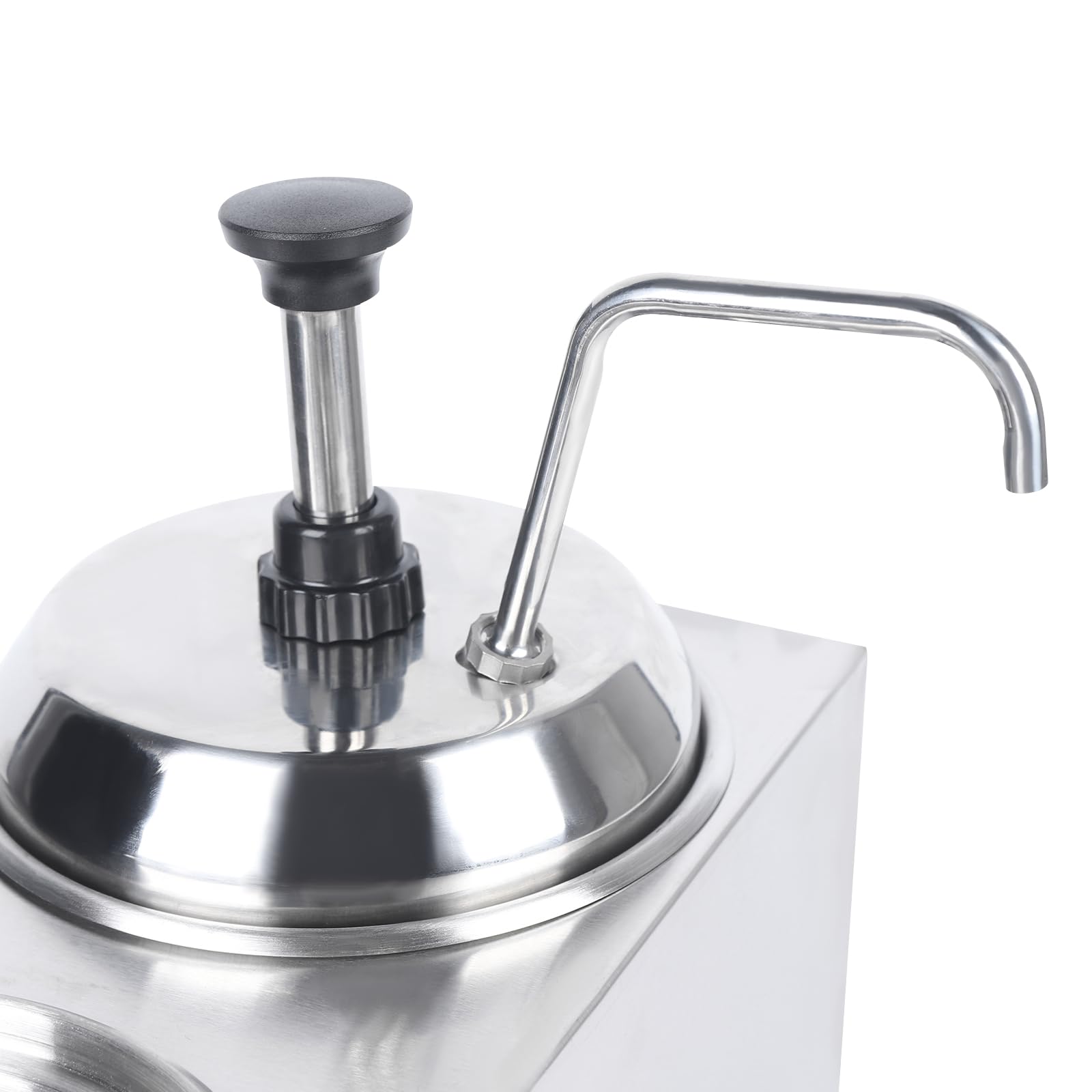 Commercial Electric Nacho Cheese Warmer with Heated Spout & Pump - 2L x 2 Double Head Square Cheese Melting Machine - Hot Fudge, Caramel & Butter Sauce Warmer with Temperature Control - Perfect for Movie Theaters, Stadiums & Food Trucks