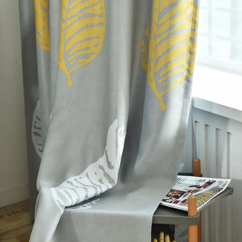 Reyna Rustic Botanical Blackout Thermal Insulated Custom Curtains for Bedroom & Living Room - Energy Efficient Window Treatment for Privacy & Light Control