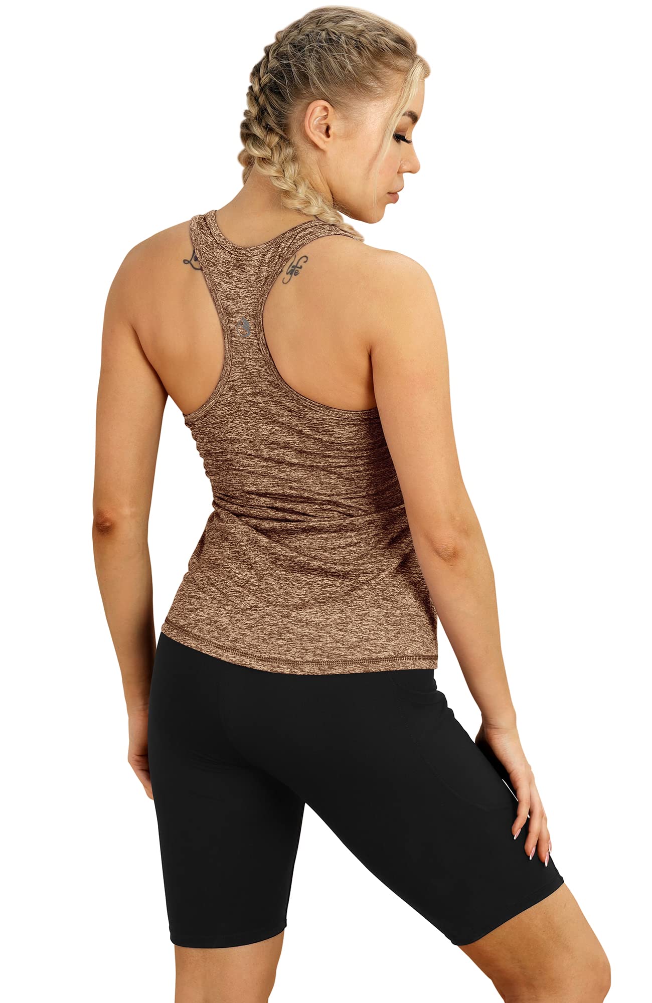 Icyzone Women's Workout Tank Tops - Breathable Racerback Athletic Yoga Shirts for Running, Gym & Exercise | Perfect for Yoga, CrossFit & Fitness Training