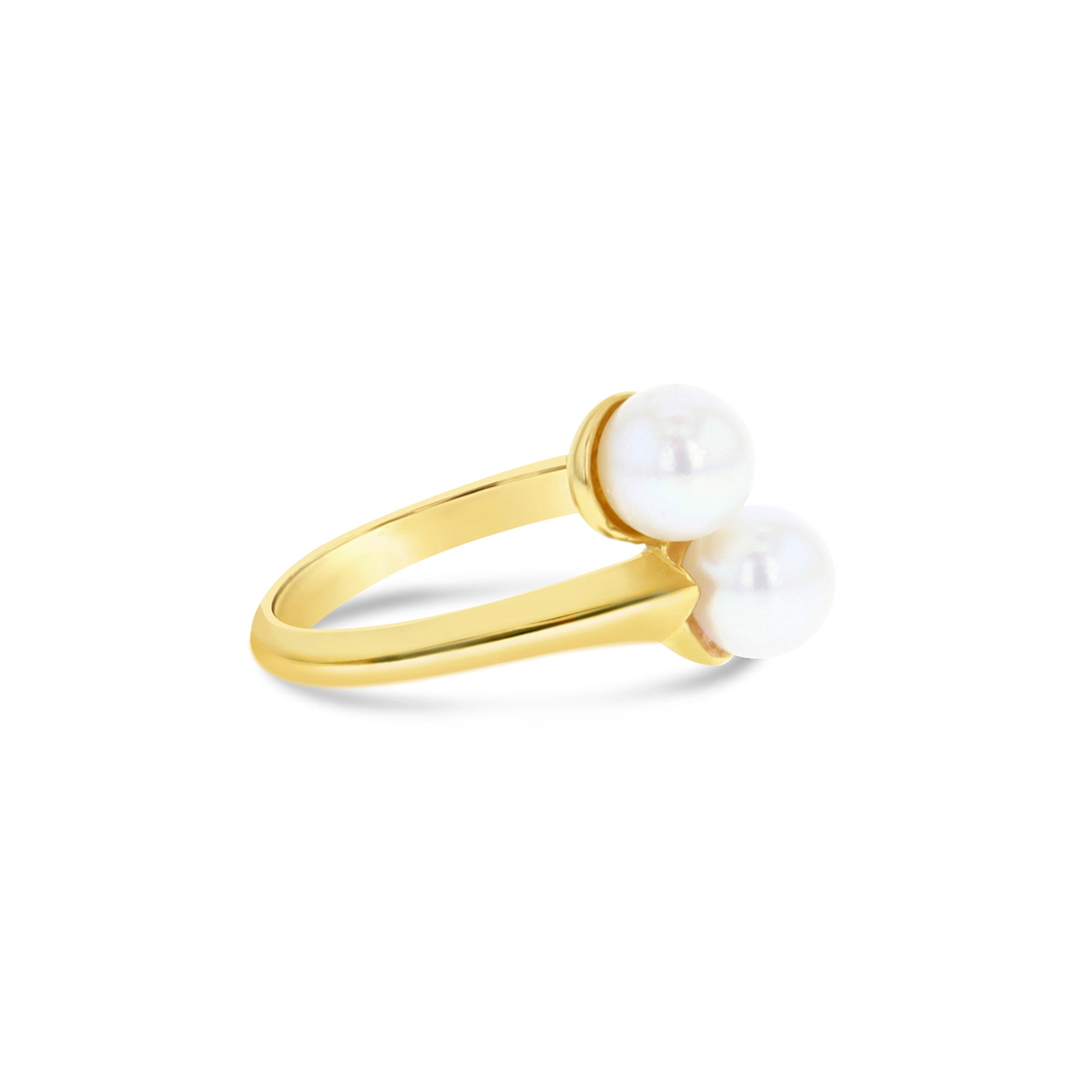 14K Yellow Gold Pearl Cluster Ring - 7mm Cultured Pearl Statement Jewelry for Women | Elegant Gift for Brides, Anniversaries & Special Occasions