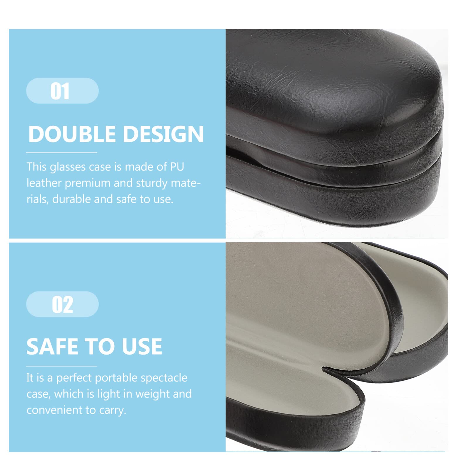 Healifty PU Leather Eyeglasses Case - Protective Sunglasses Organizer Box for Glasses & Spectacles Display | Perfect for Travel, Home, Office Storage