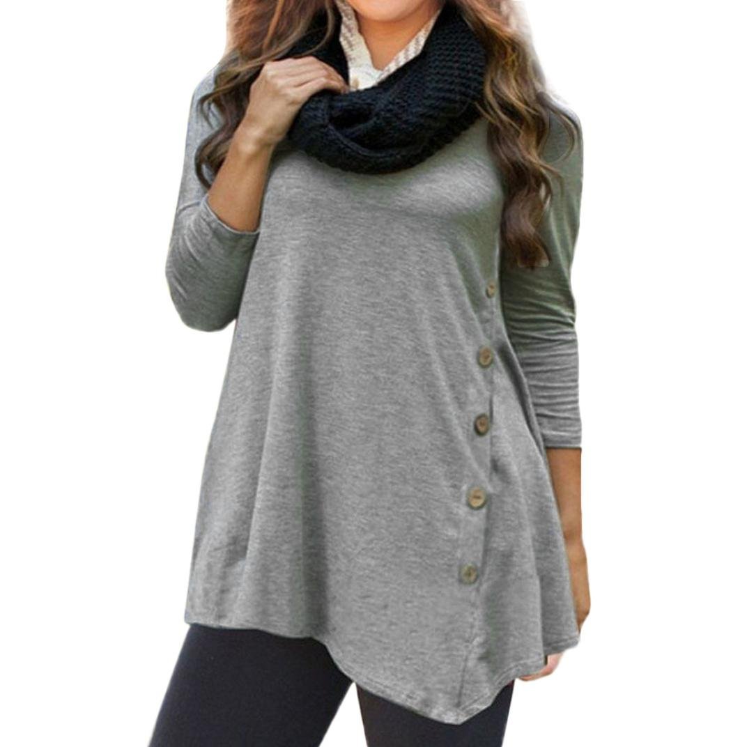 Gillberry Women's Button Down Blouse - Solid Color Tunic T-Shirt Top for Casual & Office Wear | Summer & Spring Fashion | Perfect for Work, Date Night & Everyday Outfits