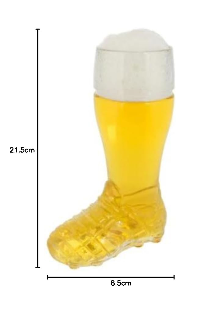 Chabrias Ltd Ultimate Beer Glass Football Rugby Boot Mug - 20oz Pint (568ml) for UEFA Euros, World Cup & Soccer Fans - Perfect for Game Nights, Sports Bars & Fan Parties