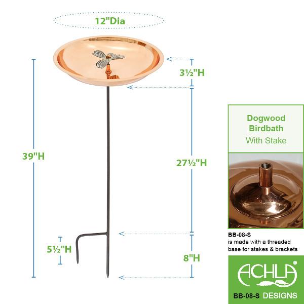 Beautiful Handcrafted Dogwood Birdbath for Garden - Attract Wild Birds with Natural Wood Outdoor Bird Feeder | Perfect for Backyard, Patio & Wildlife Garden Decor