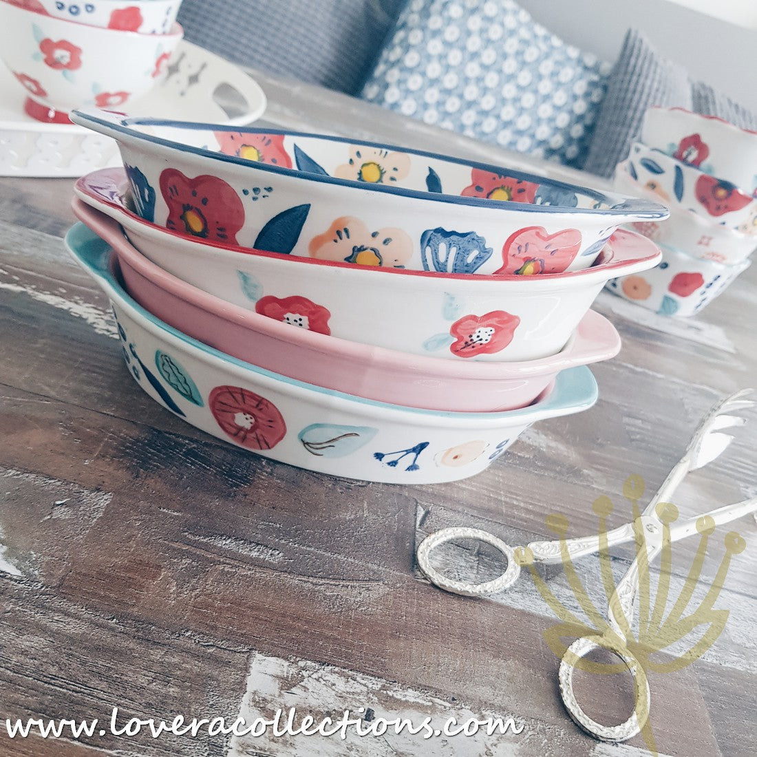 Handmade Pink Blossom Oval Ceramic Baking Dish - 12 Inch Porcelain Casserole Pan for Oven, Microwave & Dishwasher | Perfect for Casseroles, Lasagna, Desserts & Holiday Baking