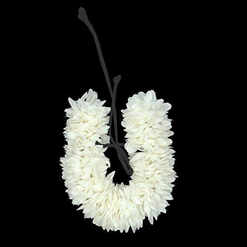 Bharatanatyam World Clip-On White Gajra Veni Hair Accessories – Traditional Indian Dance Hair Jewelry for Performances & Weddings