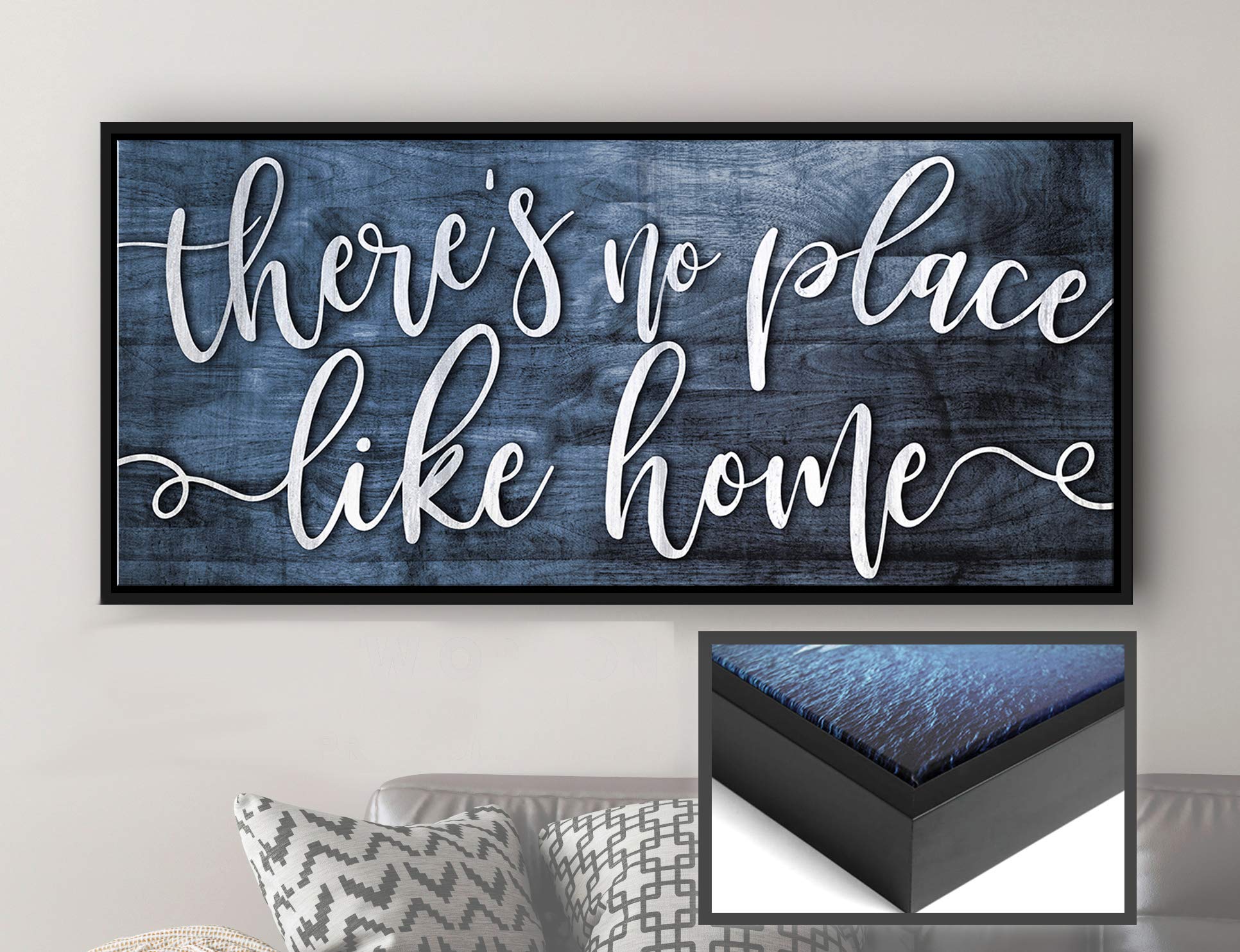 Artistic Home Wall Decor - Rustic Living Room Art with Floating Frame | Perfect Housewarming Gift