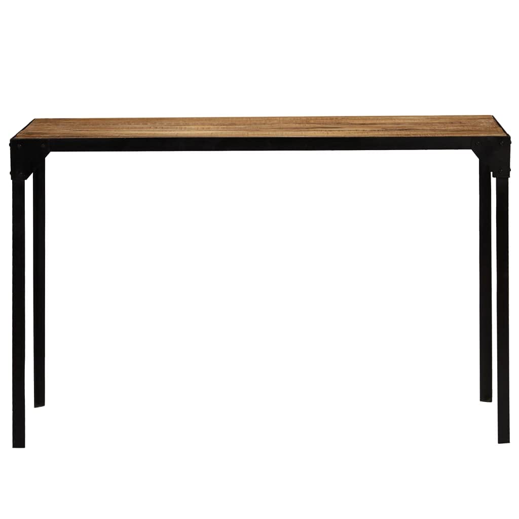 Solid Mango Wood & Steel Rectangular Dining Table 47.2