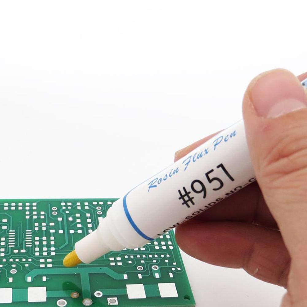 No Clean Solder Flux Pen - 10ml (0.34oz) Electronics Soldering Flux for Tabbing Wire, Welding & PCB Repair - Perfect for DIY Electronics, Circuit Board Fixing & Jewelry Making