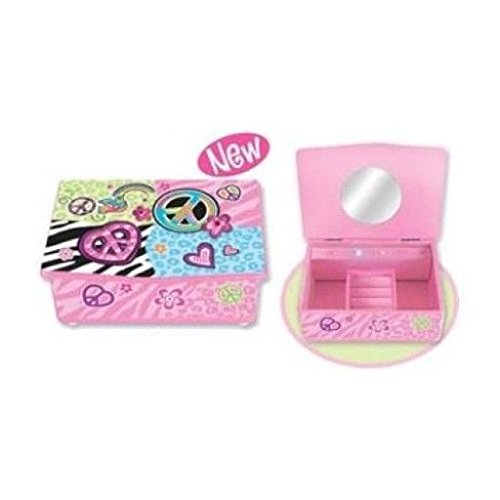 Twinkling Light Jewelry Box with Elegant Design - Perfect for Gift Giving, Wedding Favors & Home Decor (Peace Theme)