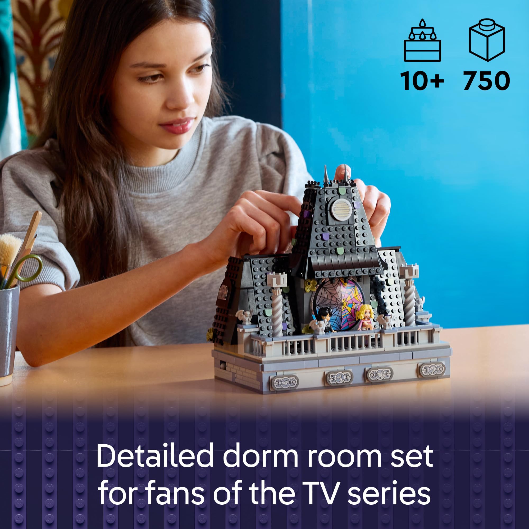 LEGO Wednesday & Enid's Dorm Room Playset (76781) - Building Toy with 4 Minifigures for Kids Ages 10+ - Creative Pretend Play Set for Wednesday Addams Fans - Perfect Birthday Gift for Girls and Boys - Great for Role-Playing and Collectible Display