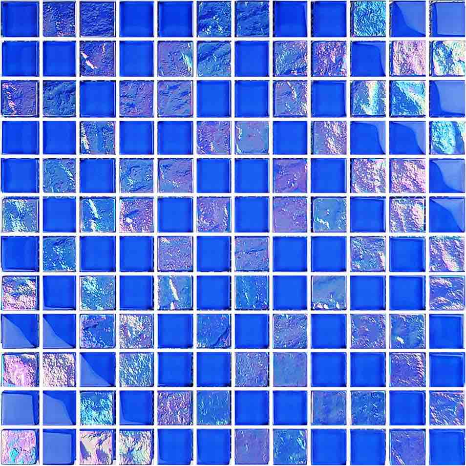 Glass Mosaic Tile Sheen Sky Blue 1x1 - Premium Decorative Wall & Backsplash Tiles for Kitchen, Bathroom, and Pool Designs