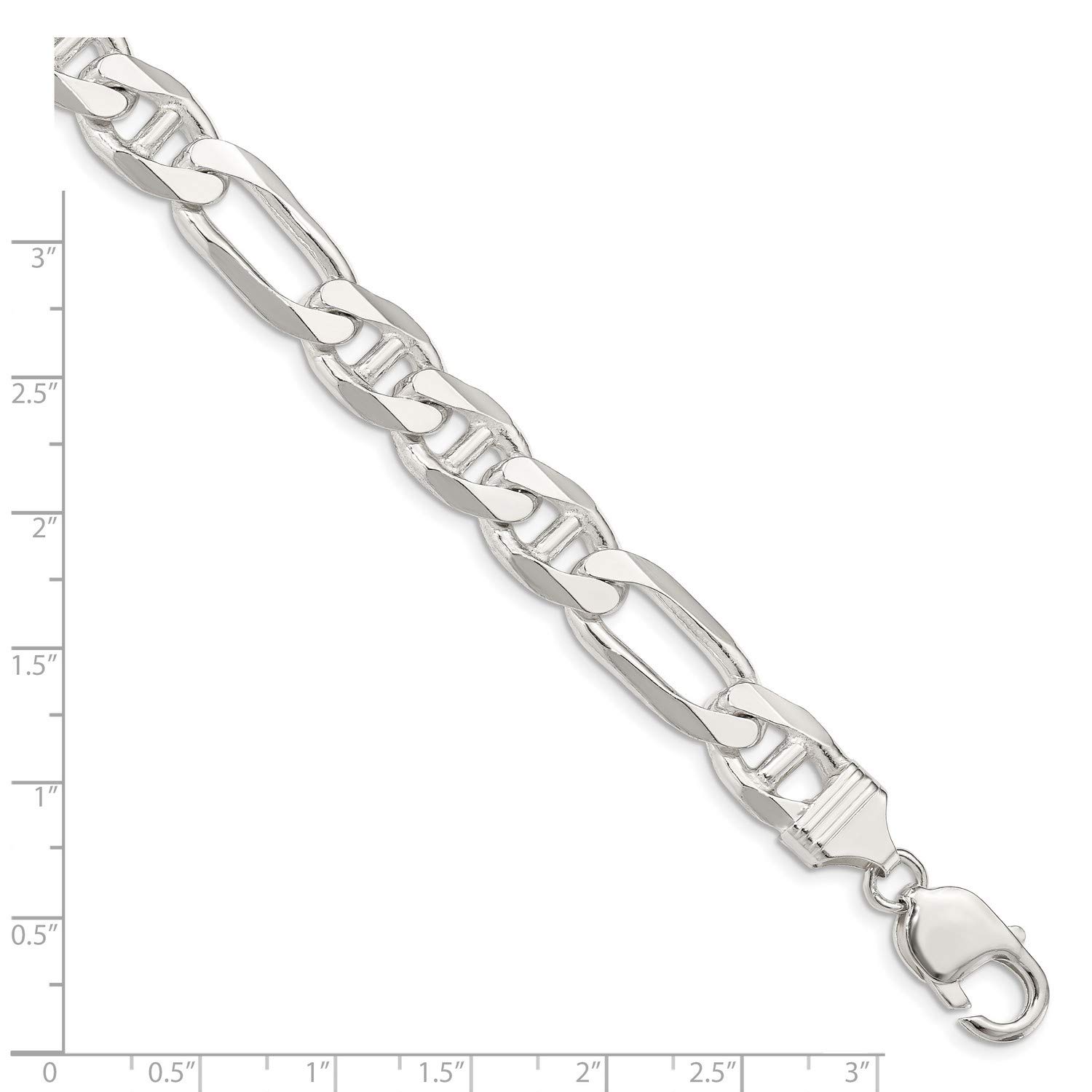 925 Sterling Silver Figaro Anchor Chain Necklace, Bracelet or Anklet - Durable Jewelry for Women & Men - Perfect for Daily Wear, Gifts & Beach Outfits