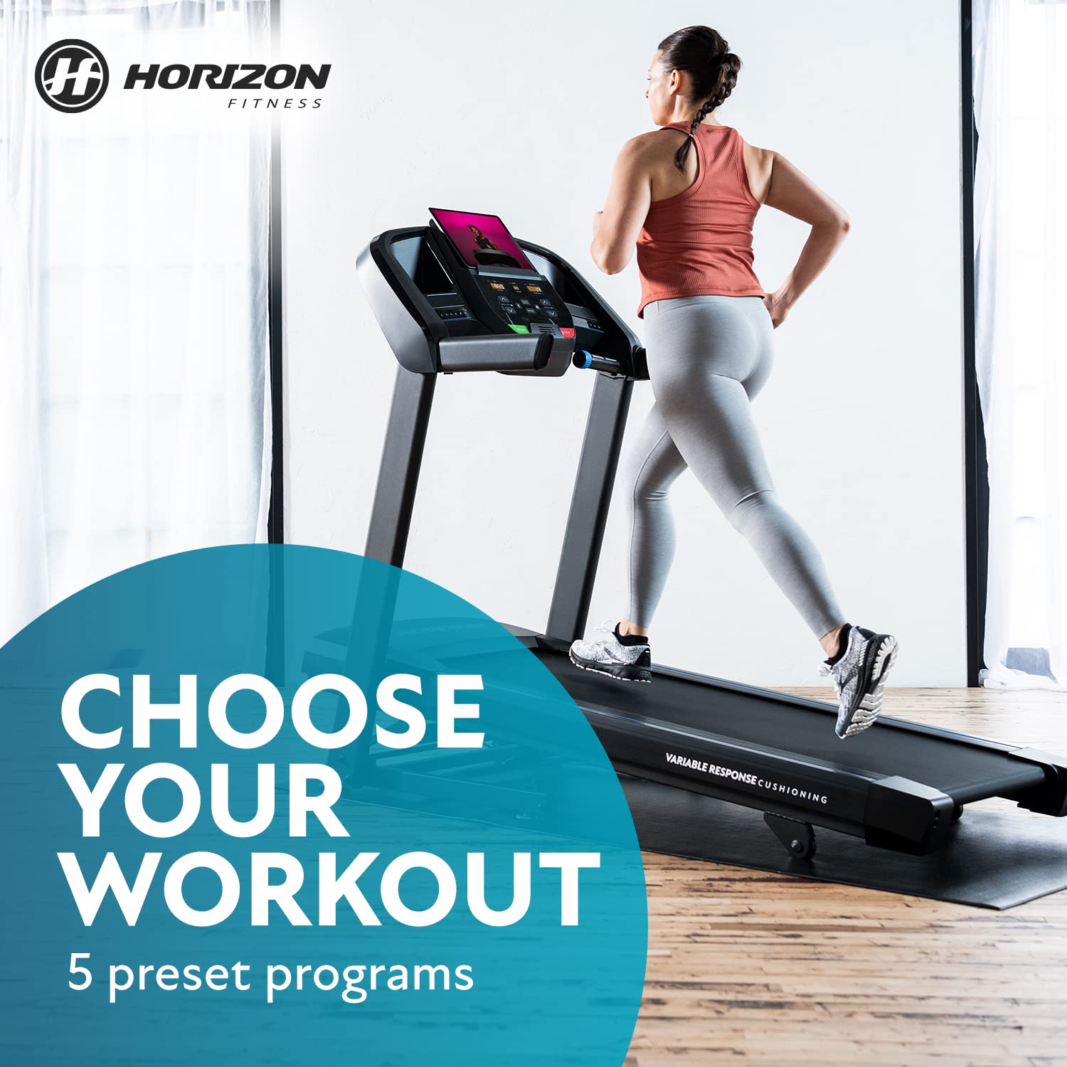 Horizon Fitness Folding Treadmill - Compact Home Gym Equipment for Running & Walking | Perfect for Small Spaces & Apartment Workouts