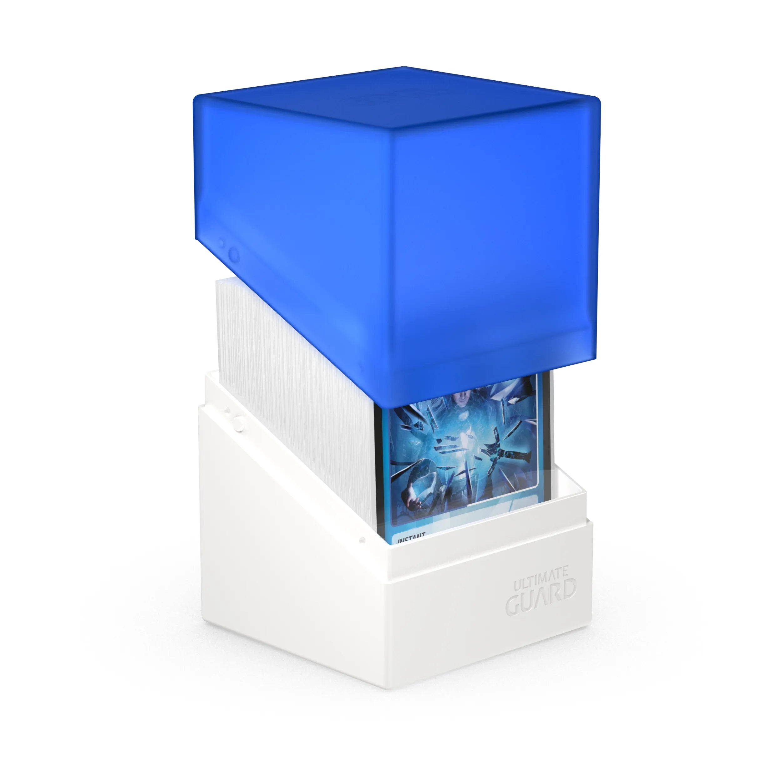 Boulder 100+ Deck Box - Synergy Blue/White | Premium Card Storage for MTG, Pokemon & Yu-Gi-Oh | Perfect for Game Nights & Collectors