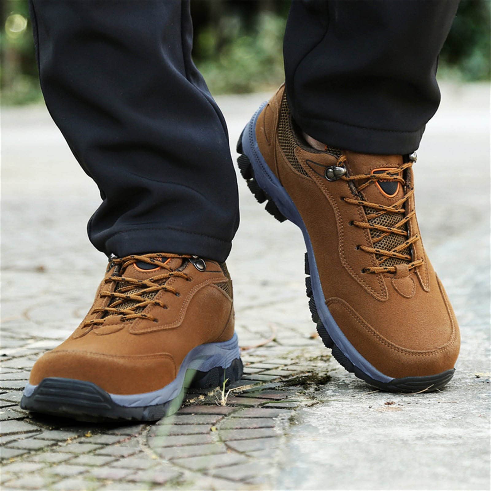 Barefoot Shoes for Men - Lightweight Non-Slip Hiking Boots with Wide Toe Box | Waterproof Winter Safety Shoes for Trekking, Motorcycle Riding & Outdoor Work