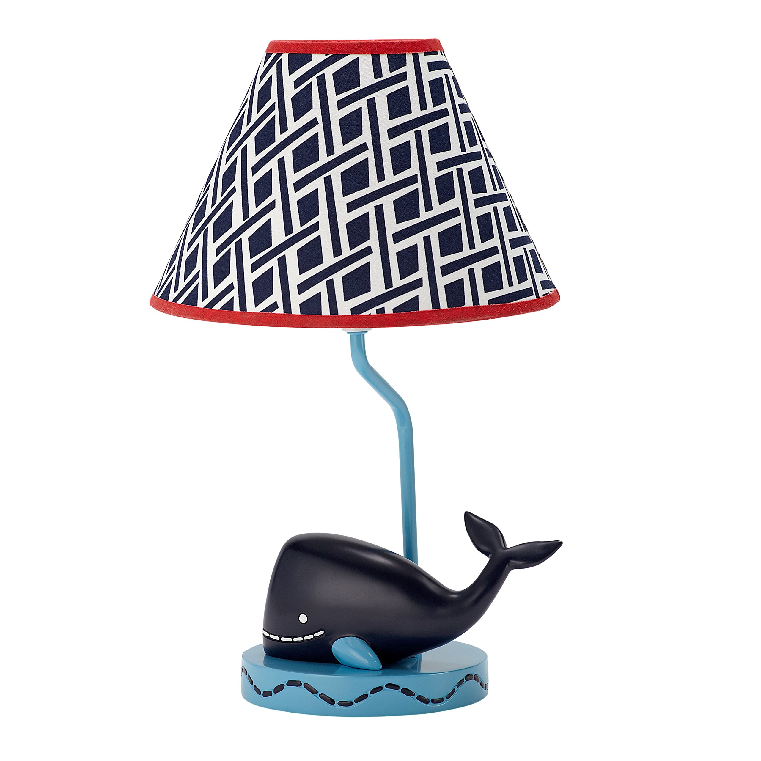 Nautica Whale of a Tale Lamp & Shade - Nautical Themed Night Light for Kids' Bedroom, Nursery Decor - Perfect for Bedtime Stories & Coastal Theme Rooms