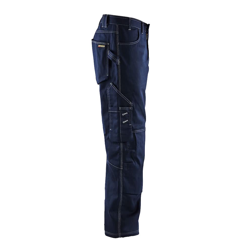 Blaklader US FR Work Pants - Navy Blue, Size 36x36 | Flame Resistant Safety Trousers for Construction & Industrial Work