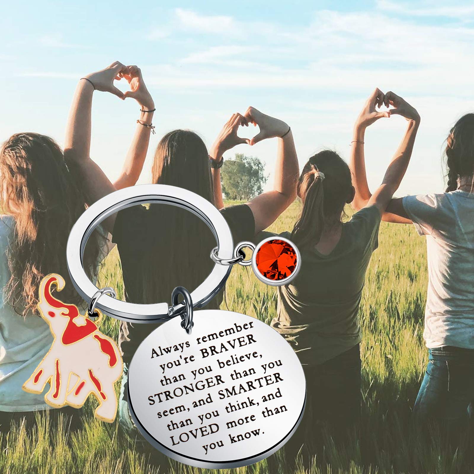 WSNANG Sorority Gift Keychain - Finer Women Greek Jewelry Braver Stronger Smarter Than You Think - Perfect for Sisterhood Gifts, Graduation Presents & Sorority Events