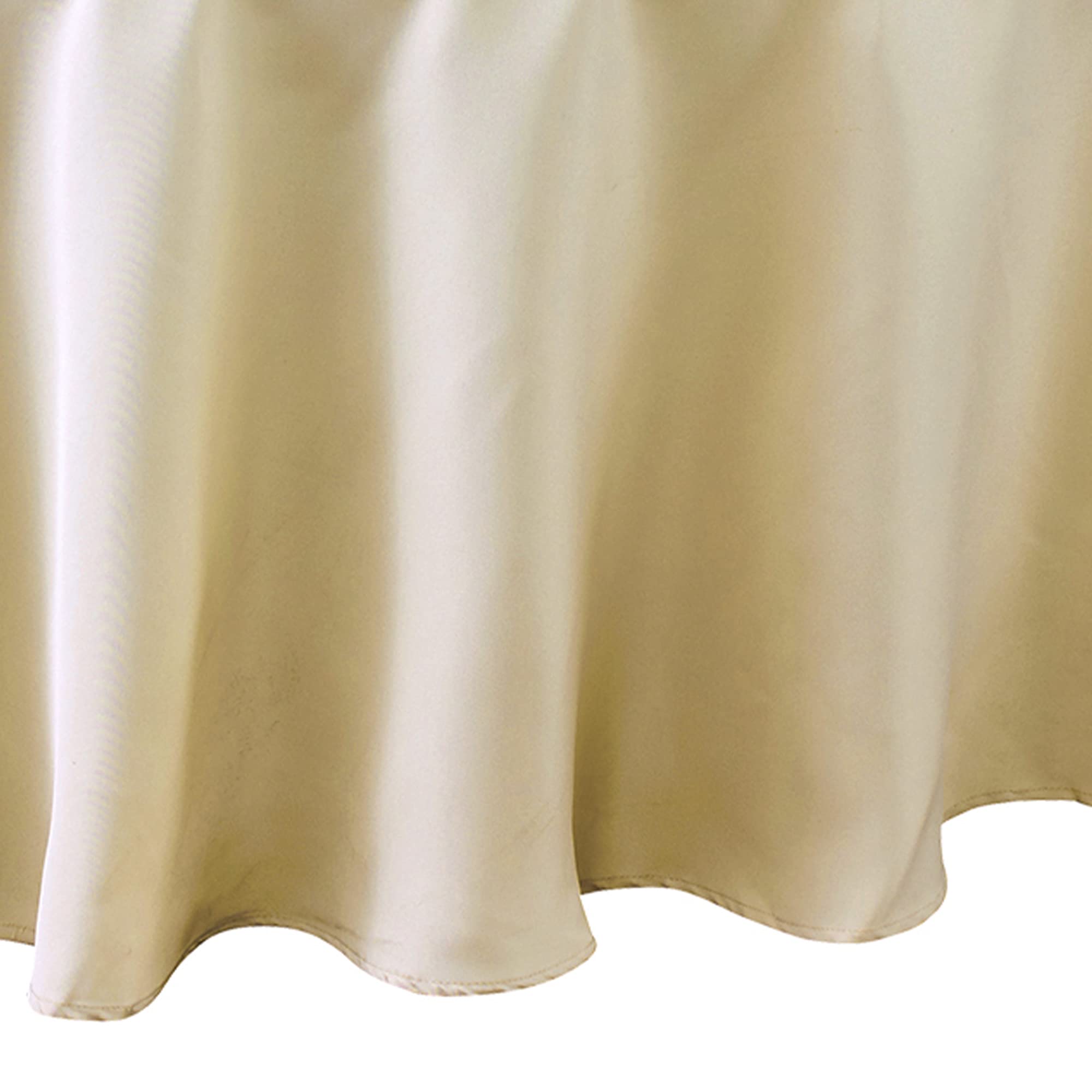 Simply Elegant 90-Inch Round Premium Polyester Tablecloth - Washable Table Cover for Weddings, Parties & Home Decor | Durable Hemmed Design for Dining, Events & Special Occasions (Ivory)