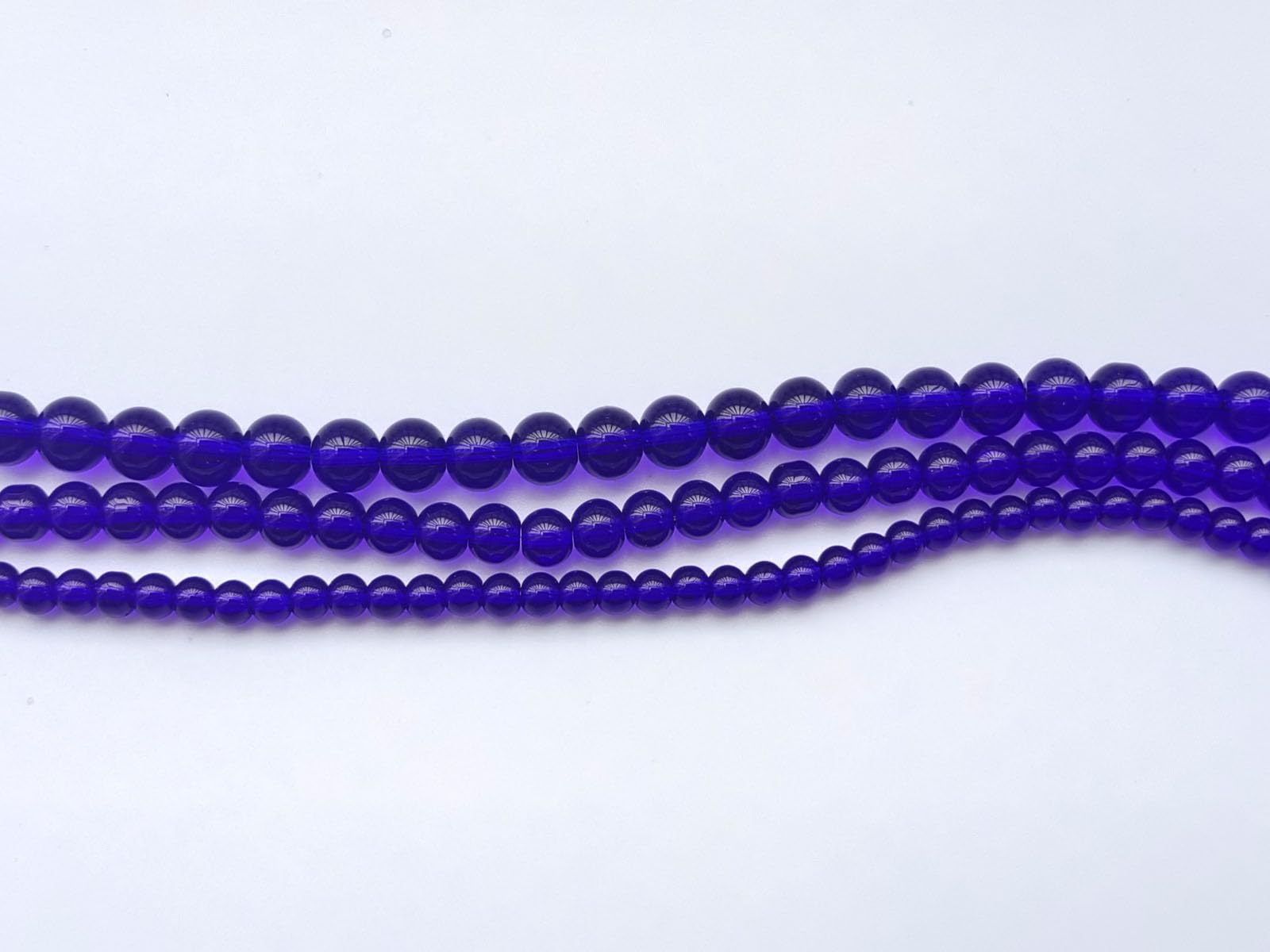 8mm Round Smooth Glass Beads - 100pcs Dark Blue Loose Beads for Jewelry Making, DIY Bracelets & Necklaces - Perfect for Crafting, Scrapbooking & Home Decor Projects (50805)