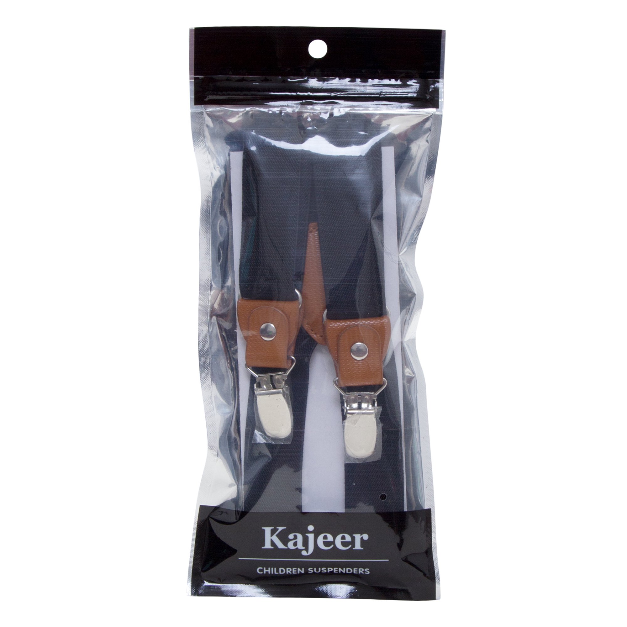 Kajeer Adjustable Elastic Y-Back Suspenders for Kids - Strong Clips Braces for Boys & Girls | Perfect for School Uniforms, Dress Pants & Formal Occasions