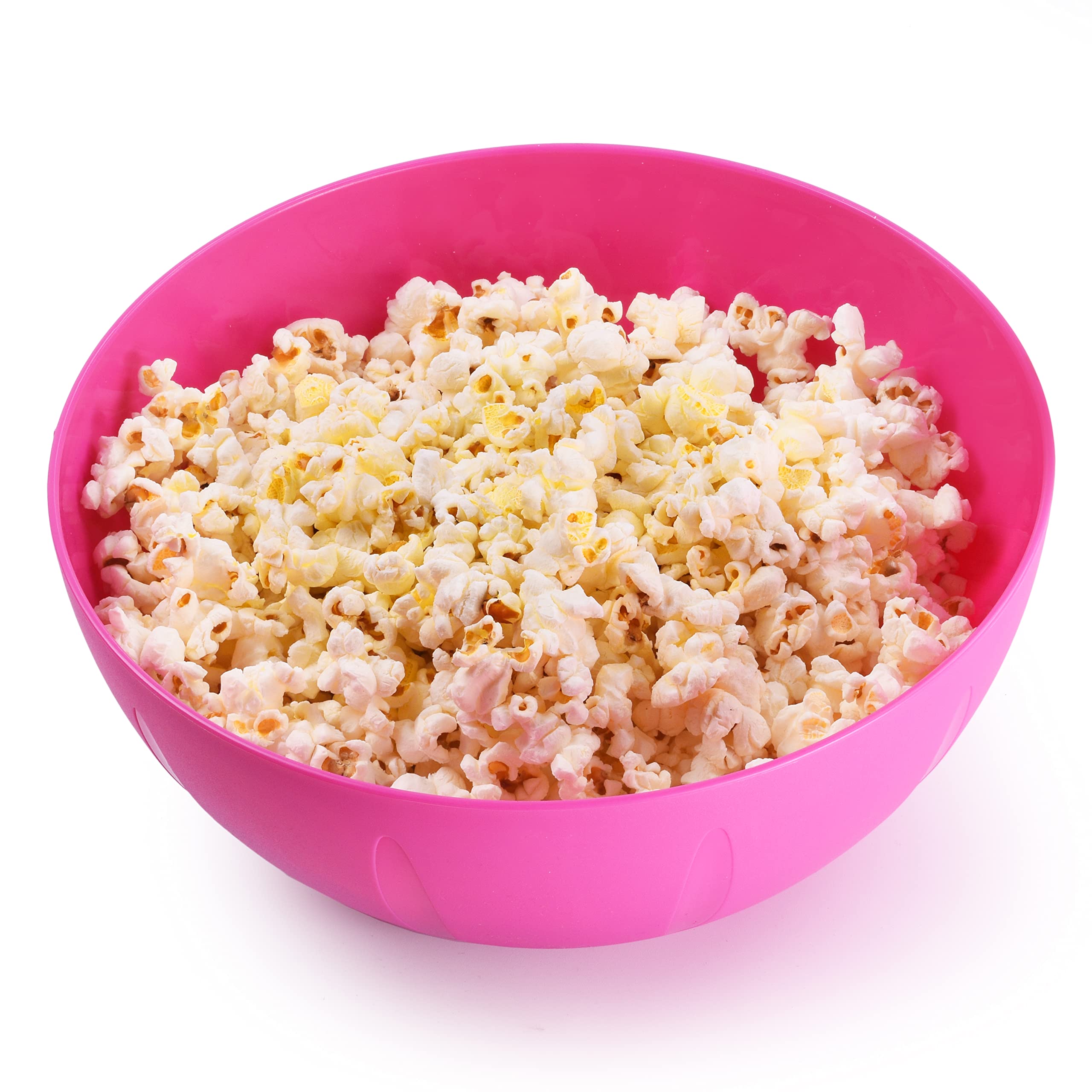 YBM HOME 8-Inch Plastic Mixing Bowl Set - Microwave Safe Serving Bowl for Cereal, Snacks, Popcorn, Salad & Fruits - Perfect for Meal Prep, Kitchen Storage & Everyday Use (Hot Pink)