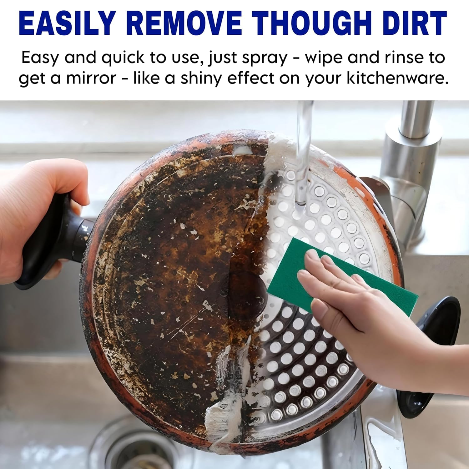 Powerful Kitchen Cleaner Spray - Heavy Duty Degreaser for Oil & Grease Stain Removal | Non-Flammable All-Surface Cleaner for Stove, Oven, Grill, Sink & Exhaust Fan | Ideal for Deep Cleaning & Daily Kitchen Maintenance (500ml)